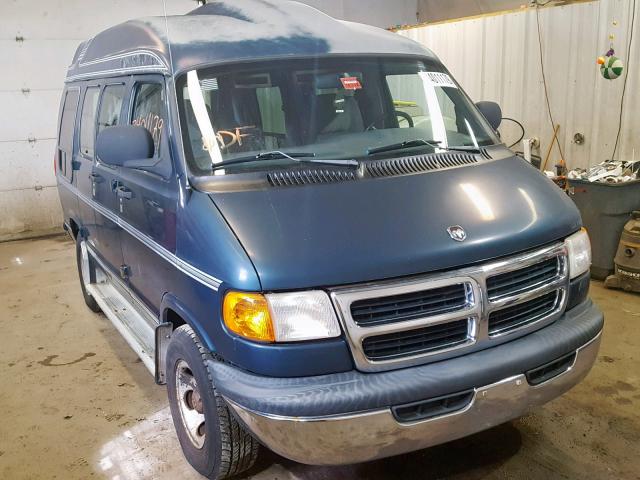 2B6HB11X1WK163251 - 1998 DODGE RAM VAN B1 BLUE photo 1