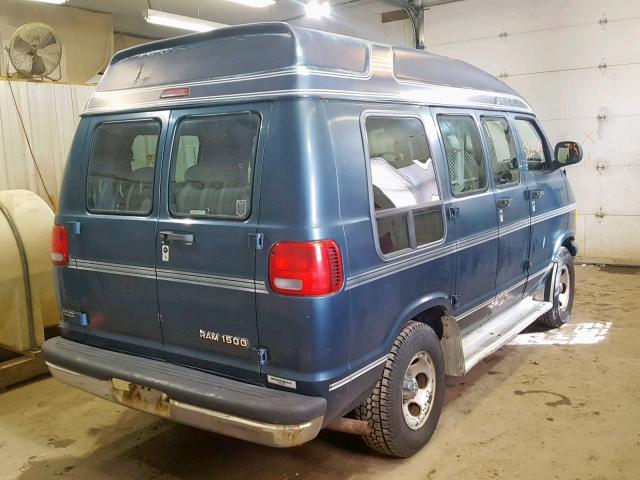 2B6HB11X1WK163251 - 1998 DODGE RAM VAN B1 BLUE photo 4