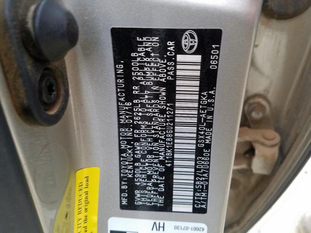 4T1BK1EB8GU211271 - 2016 TOYOTA AVALON XLE  photo 10