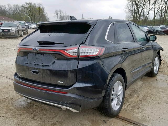 2FMTK3J80FBC28404 - 2015 FORD EDGE SEL BLACK photo 4