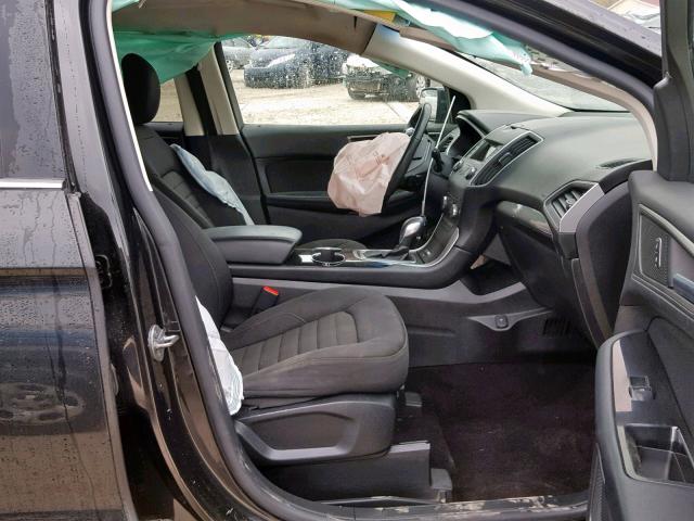 2FMTK3J80FBC28404 - 2015 FORD EDGE SEL BLACK photo 5