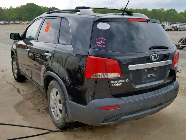 5XYKT4A62CG199612 - 2012 KIA SORENTO BA BLACK photo 3