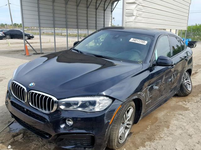 5UXKU6C55G0R34218 - 2016 BMW X6 XDRIVE5 BLACK photo 2