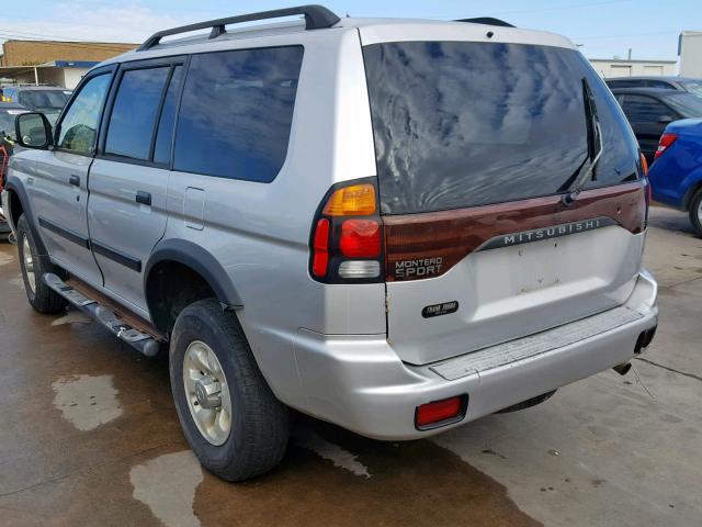 JA4LS21H93J009103 - 2003 MITSUBISHI MONTERO SP SILVER photo 3