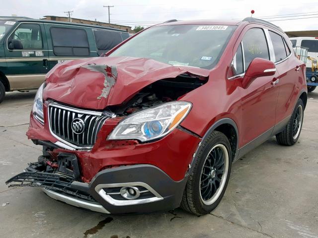 KL4CJDSBXEB558315 - 2014 BUICK ENCORE PRE BURGUNDY photo 2