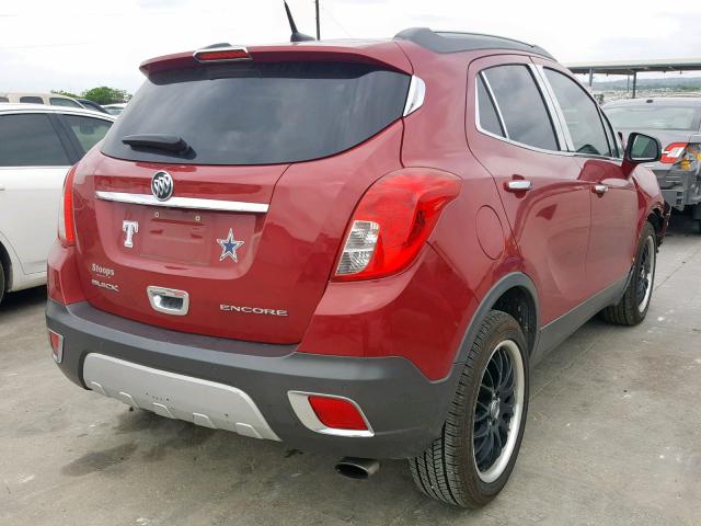 KL4CJDSBXEB558315 - 2014 BUICK ENCORE PRE BURGUNDY photo 4