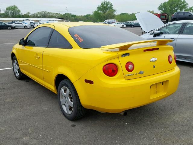 1G1AL15F777164600 - 2007 CHEVROLET COBALT LT YELLOW photo 3