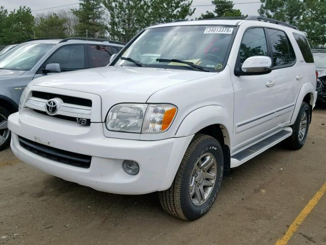 5TDBT48A67S290157 - 2007 TOYOTA SEQUOIA LI WHITE photo 2