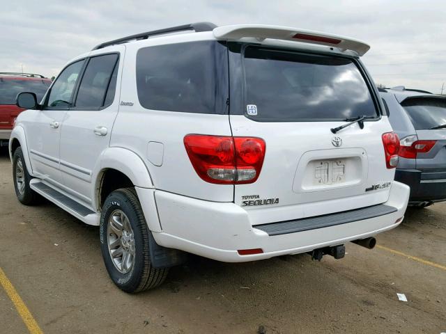 5TDBT48A67S290157 - 2007 TOYOTA SEQUOIA LI WHITE photo 3