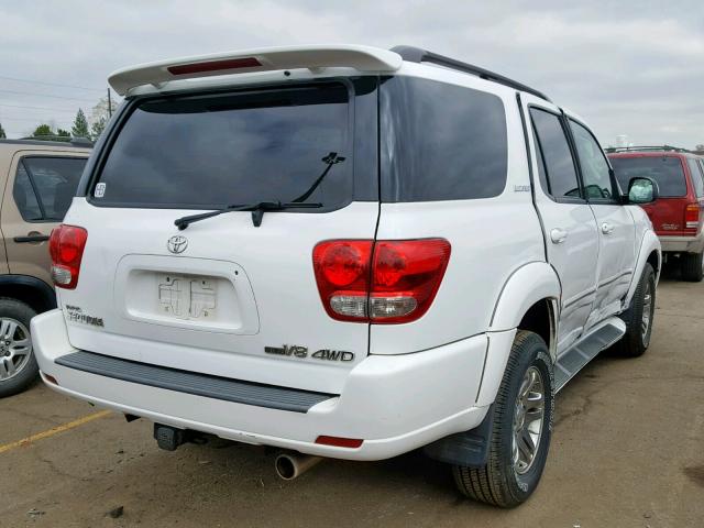 5TDBT48A67S290157 - 2007 TOYOTA SEQUOIA LI WHITE photo 4