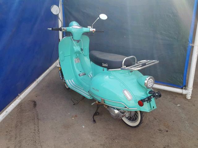 L5YTCKPA1E1117997 - 2014 ZHNG SCOOTER TURQUOISE photo 3