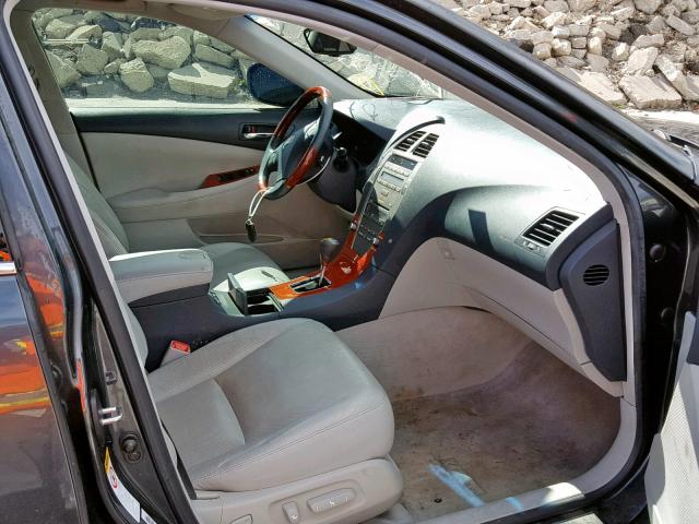 JTHBJ46G672104569 - 2007 LEXUS ES 350 BLACK photo 5