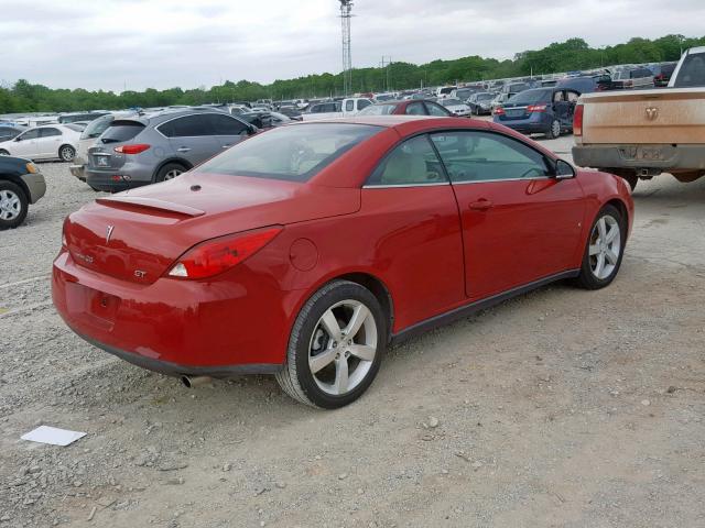 1G2ZH351074144884 - 2007 PONTIAC G6 GT RED photo 4