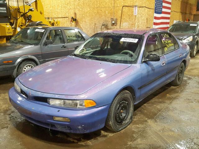 4A3AJ46G5TE359684 - 1996 MITSUBISHI GALANT S BLUE photo 2