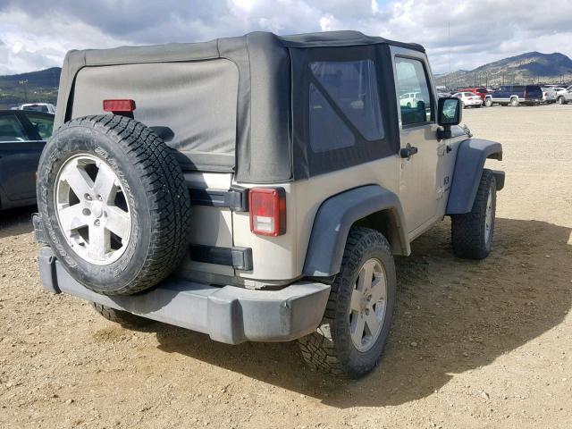 1J4FA24157L180763 - 2007 JEEP WRANGLER X SILVER photo 4