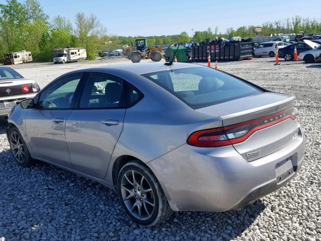 1C3CDFBB8ED909854 - 2014 DODGE DART SXT GRAY photo 3