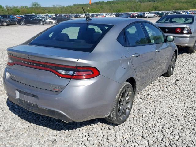 1C3CDFBB8ED909854 - 2014 DODGE DART SXT GRAY photo 4