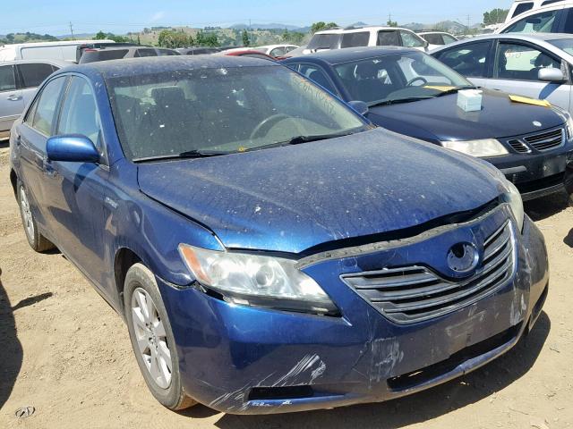 4T1BB46K28U056265 - 2008 TOYOTA CAMRY HYBR BLUE photo 1