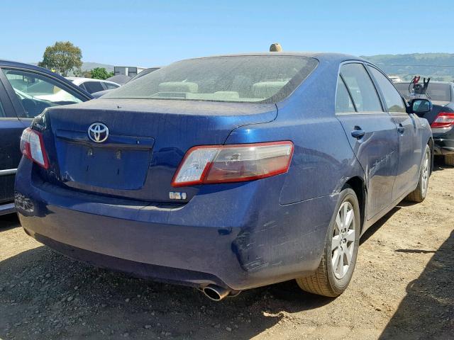 4T1BB46K28U056265 - 2008 TOYOTA CAMRY HYBR BLUE photo 4