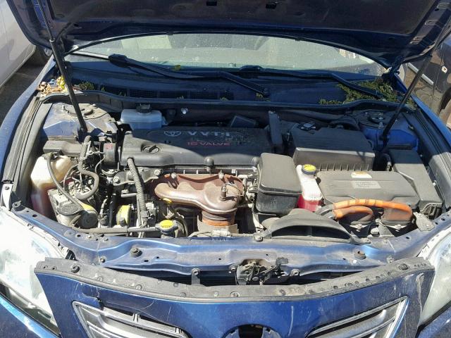 4T1BB46K28U056265 - 2008 TOYOTA CAMRY HYBR BLUE photo 7