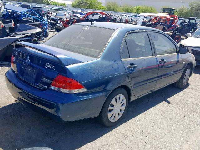 JA3AJ26E36U065277 - 2006 MITSUBISHI LANCER ES BLUE photo 4