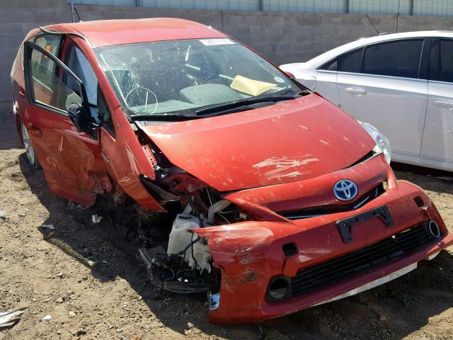 JTDZN3EU7E3322761 - 2014 TOYOTA PRIUS V RED photo 1