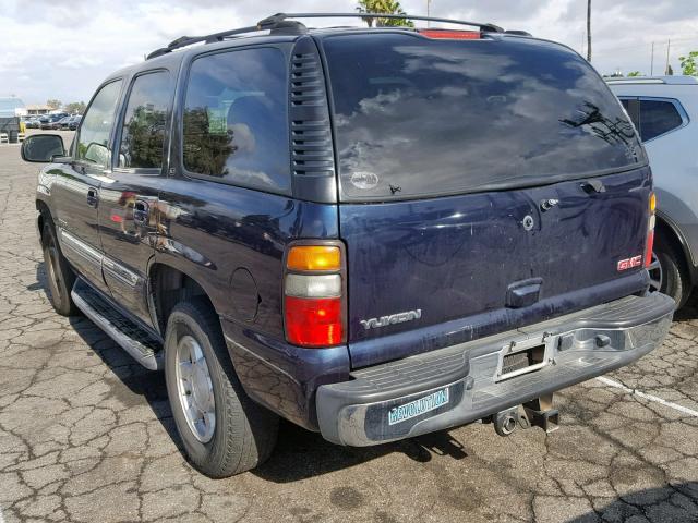 1GKEC13T54R252695 - 2004 GMC YUKON BLUE photo 3