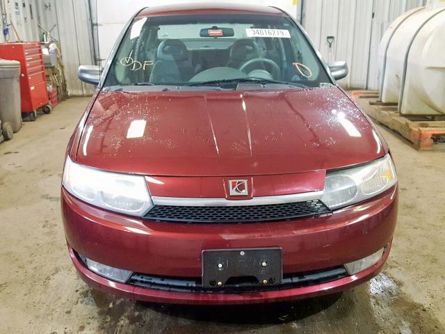 1G8AL52F83Z111531 - 2003 SATURN ION LEVEL RED photo 9