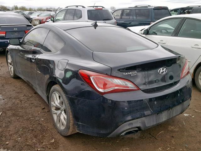 KMHHU6KJ0DU095749 - 2013 HYUNDAI GENESIS CO BLACK photo 3