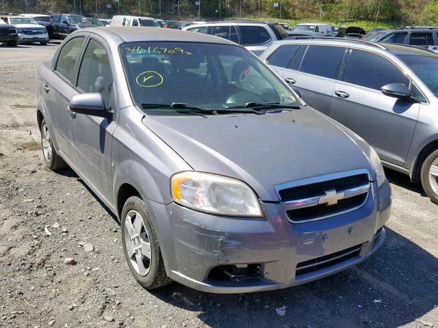 KL1TD56E59B303432 - 2009 CHEVROLET AVEO LS GRAY photo 1