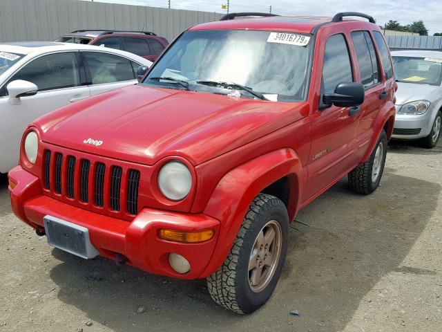 1J8GL58K32W227457 - 2002 JEEP LIBERTY LI RED photo 2