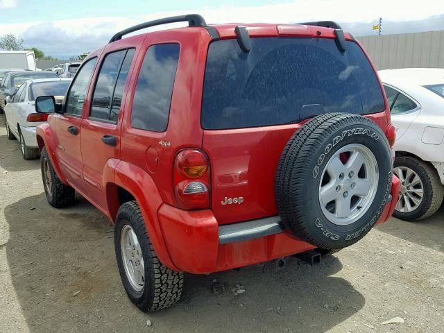 1J8GL58K32W227457 - 2002 JEEP LIBERTY LI RED photo 3