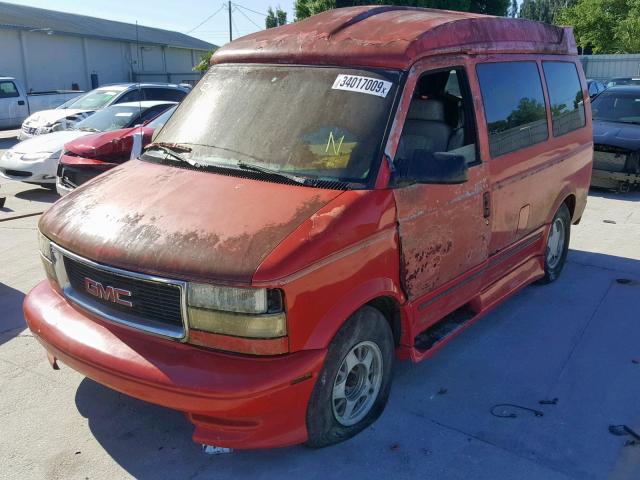 1GDDM19W1SB503607 - 1995 GMC SAFARI XT RED photo 2