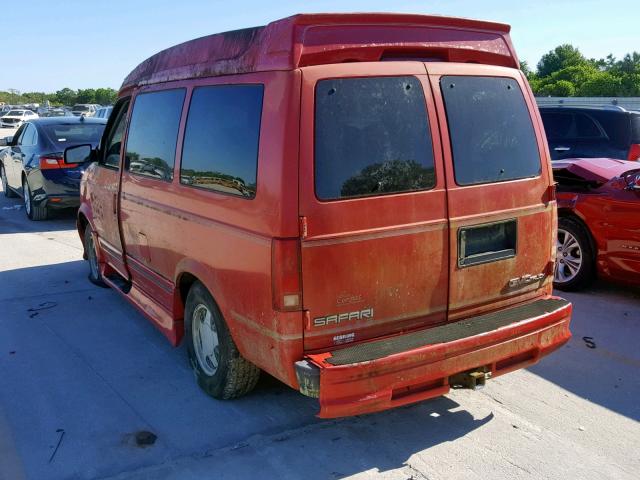 1GDDM19W1SB503607 - 1995 GMC SAFARI XT RED photo 3