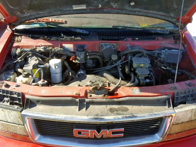 1GDDM19W1SB503607 - 1995 GMC SAFARI XT RED photo 7