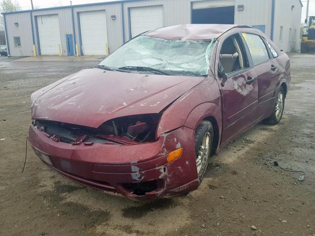 1FAFP34N56W159606 - 2006 FORD FOCUS ZX4 BURGUNDY photo 2