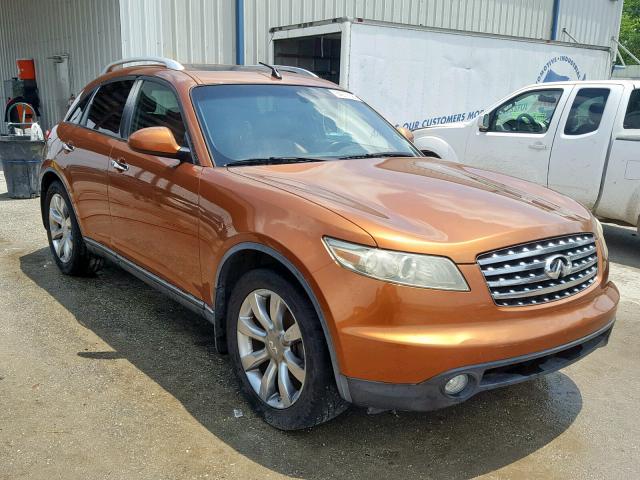 JNRAS08U84X106389 - 2004 INFINITI FX35 ORANGE photo 1