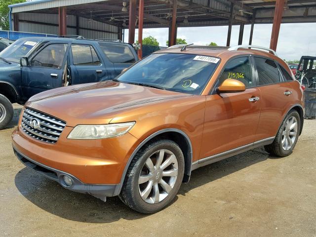 JNRAS08U84X106389 - 2004 INFINITI FX35 ORANGE photo 2