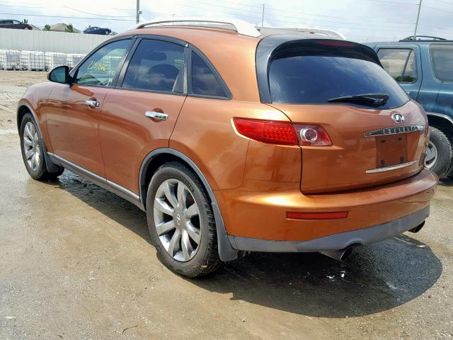 JNRAS08U84X106389 - 2004 INFINITI FX35 ORANGE photo 3