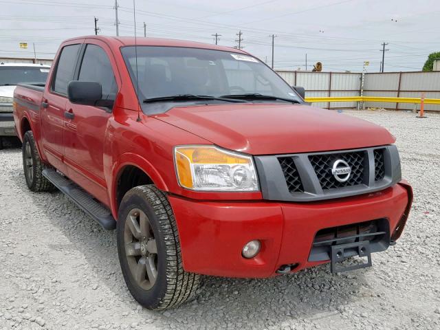 1N6BA0EJ3CN331313 - 2012 NISSAN TITAN S RED photo 1