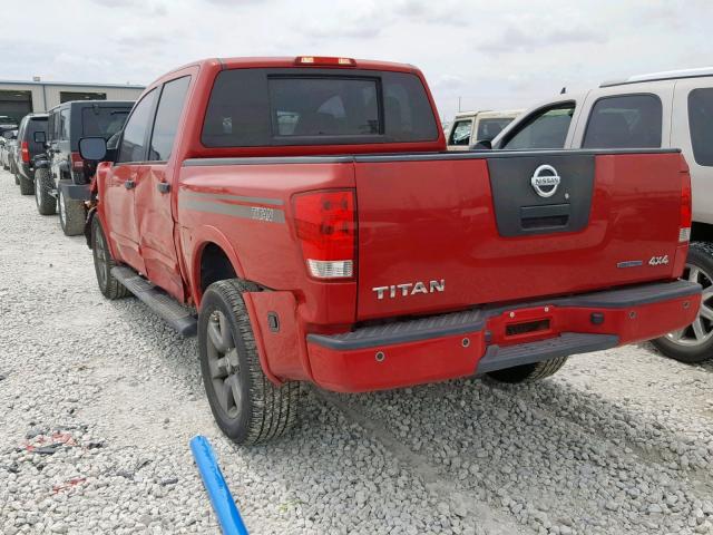 1N6BA0EJ3CN331313 - 2012 NISSAN TITAN S RED photo 3