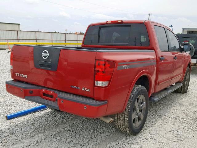 1N6BA0EJ3CN331313 - 2012 NISSAN TITAN S RED photo 4