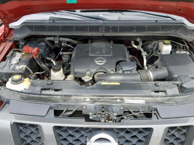 1N6BA0EJ3CN331313 - 2012 NISSAN TITAN S RED photo 7