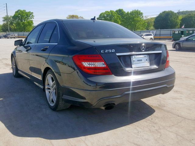 WDDGF4HB8CR194437 - 2012 MERCEDES-BENZ C 250 BLACK photo 3