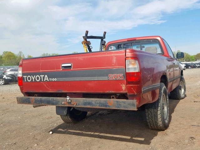 JT4VD20CXR0014307 - 1994 TOYOTA T100 SR5 RED photo 4