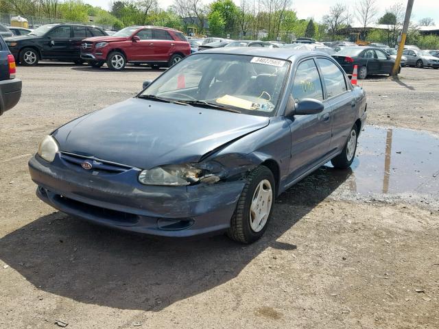 KNAFB121615027429 - 2001 KIA SEPHIA BAS BLUE photo 2