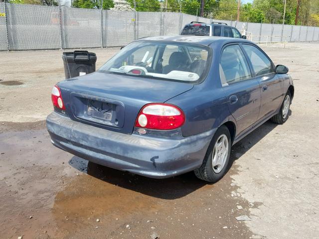 KNAFB121615027429 - 2001 KIA SEPHIA BAS BLUE photo 4