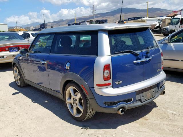 WMWMM33528TP70142 - 2008 MINI COOPER S C BLUE photo 3