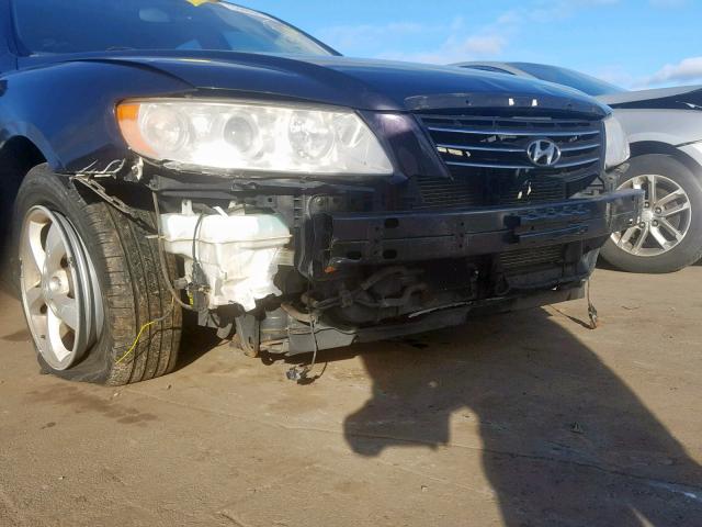 KMHFC46F67A142423 - 2007 HYUNDAI AZERA SE BLACK photo 9