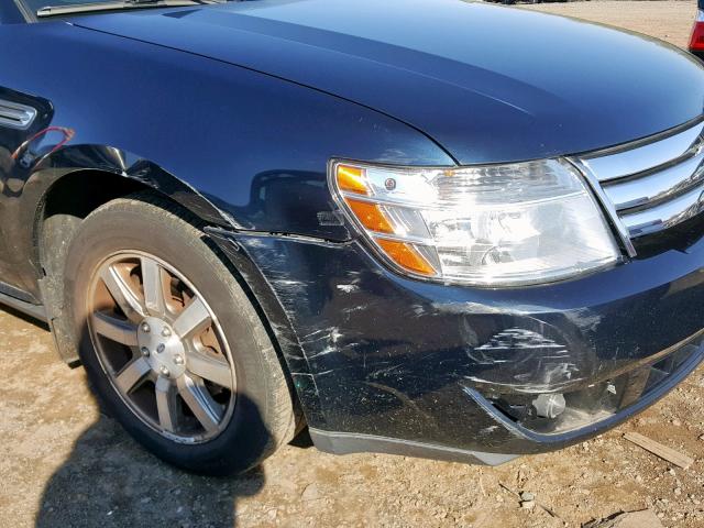 1FAHP24W18G182101 - 2008 FORD TAURUS SEL BLUE photo 9